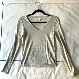 Zadig & Voltaire tan sweater with embellished skull back size XS